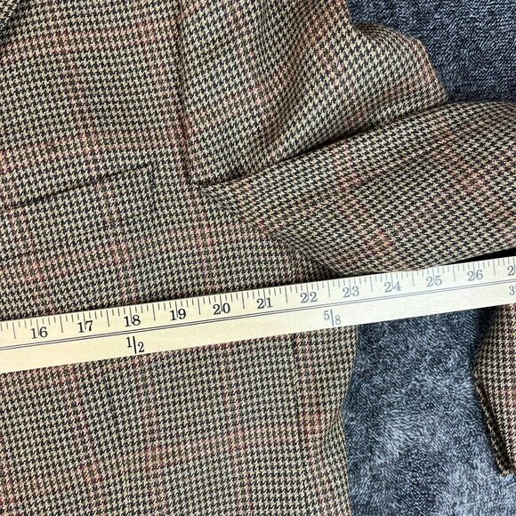 Coppley Ermenegildo Zegna 100% Wool Blazer Men's L/XL Three Button Plaid Brown - Picture 5 of 14